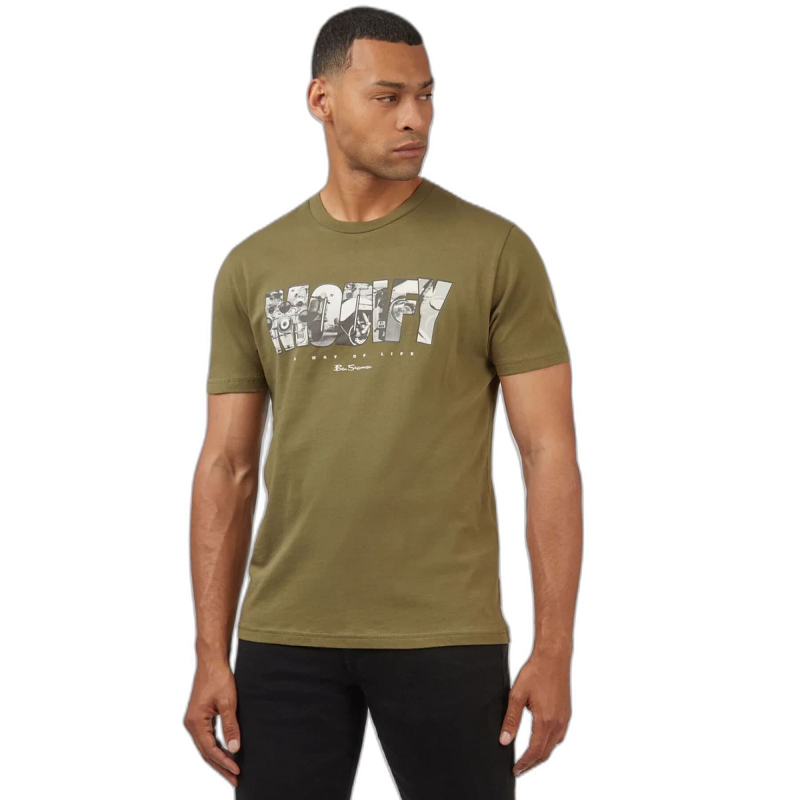 Camiseta Ben Sherman 0067148 072 Culture Graphic Tee verde - Imagen 1