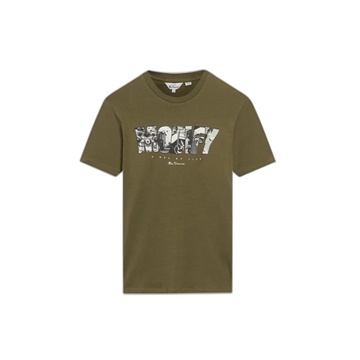 Camiseta Ben Sherman 0067148 072 Culture Graphic Tee verde - Imagen 2