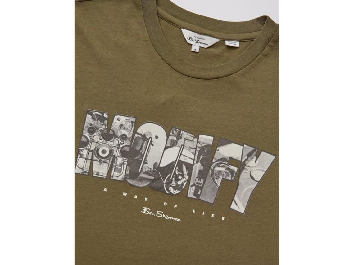 Camiseta Ben Sherman 0067148 072 Culture Graphic Tee verde - Imagen 4