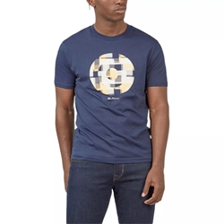 Camiseta Ben Sherman 0068145 035 Fractured Gingham target azul - Imagen 1