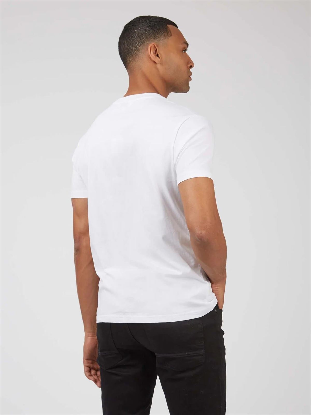 Camiseta Ben Sherman 0068163 010 Broadcast Tee blanco - Imagen 3