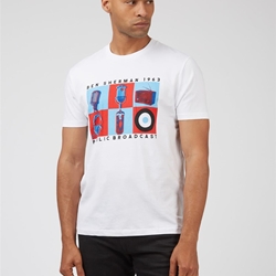 Camiseta Ben Sherman 0068163 010 Broadcast Tee blanco - Imagen 1