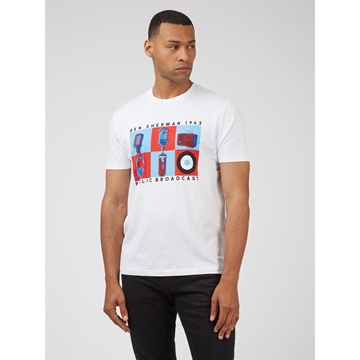 Camiseta Ben Sherman 0068163 010 Broadcast Tee blanco - Imagen 1