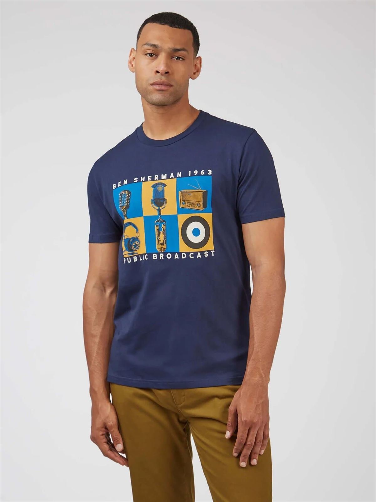 Camiseta Ben Sherman 0068163 035 Broadcast Tee marino - Imagen 1