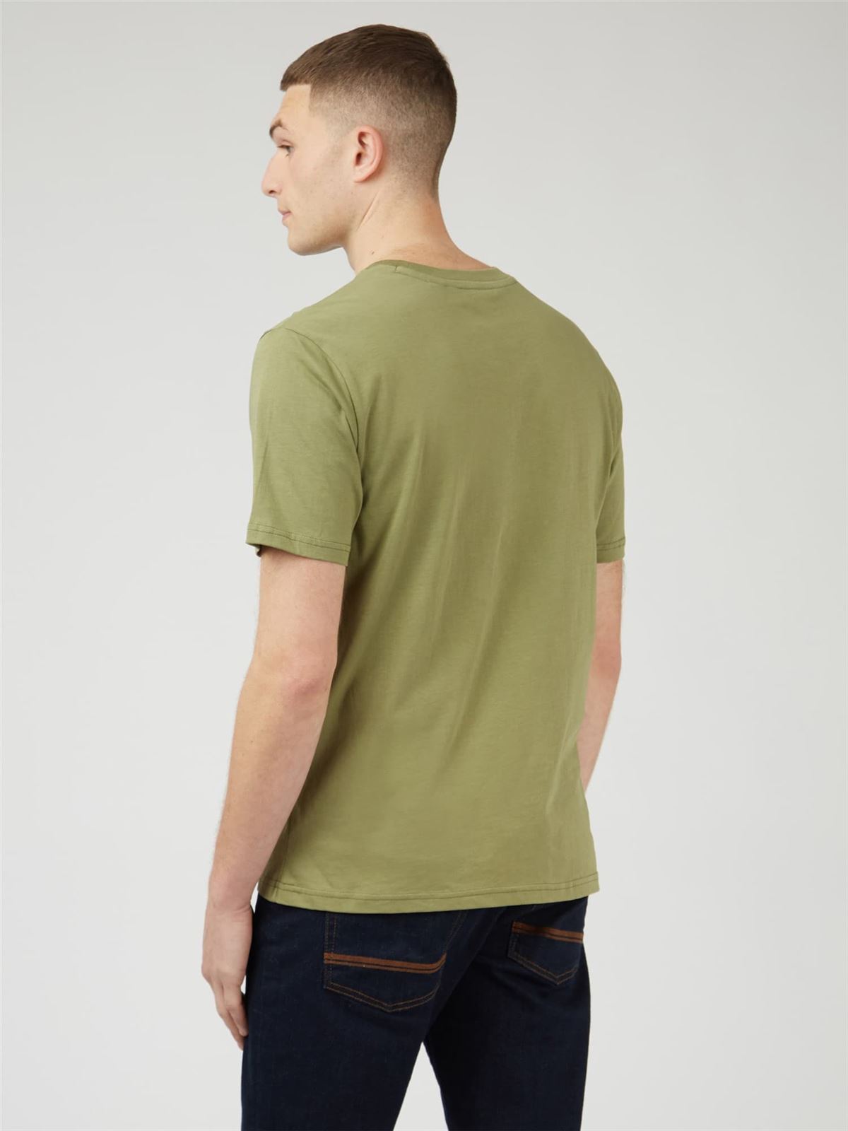 Camiseta Ben Sherman 0071367 064 Retro Tape Target loden - Imagen 2