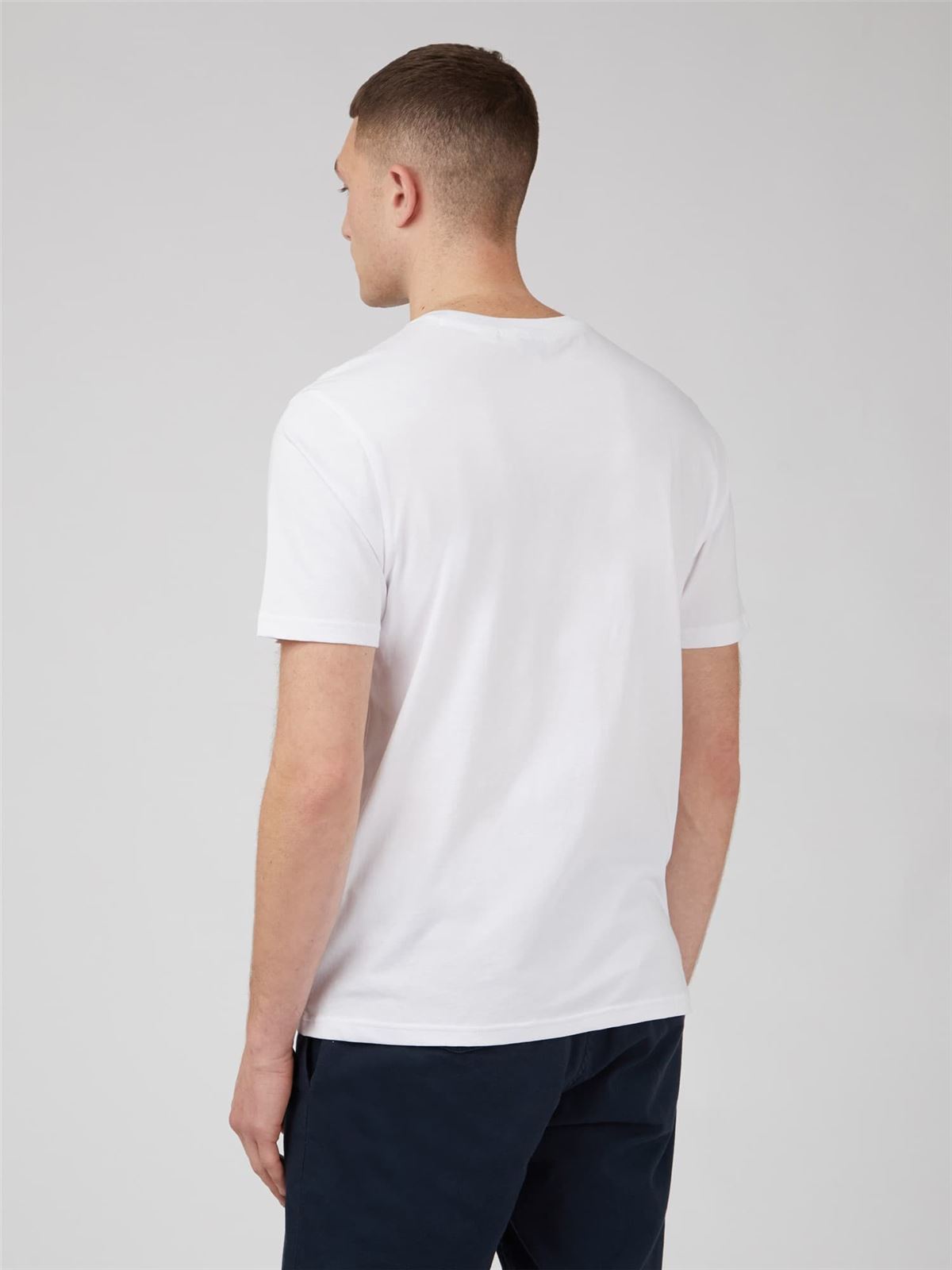 Camiseta Ben Sherman 0071370 010 Drop The Needle white - Imagen 3