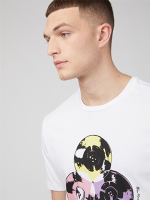 Camiseta Ben Sherman 0071370 010 Drop The Needle white - Imagen 2