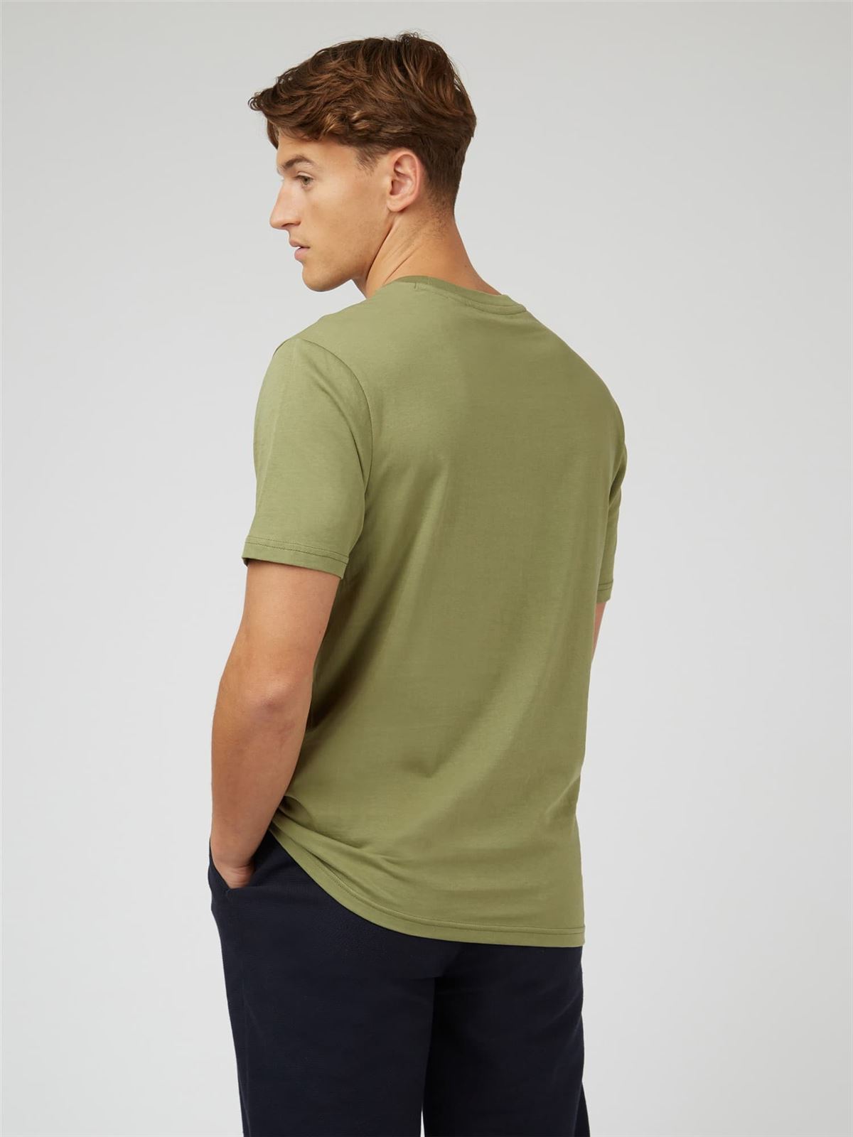 Camiseta Ben Sherman 0071371 064 loden - Imagen 2