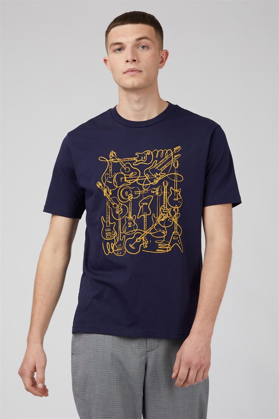Camiseta Ben Sherman 0071378 035 music madness marine - Imagen 1