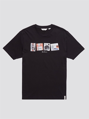 Camiseta Ben Sherman 0071381 290 Retro Item Stack black - Imagen 1