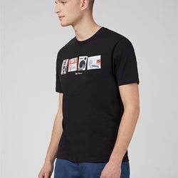 Camiseta Ben Sherman 0071381 290 Retro Item Stack black - Imagen 2