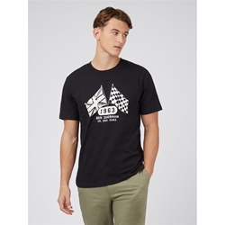Camiseta Ben Sherman 0071382 290 Heritage Flag black - Imagen 1