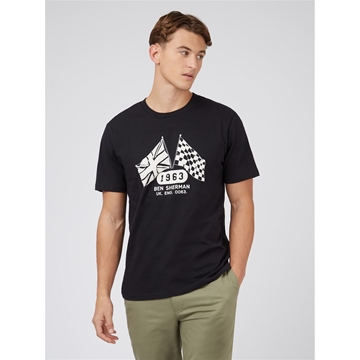 Camiseta Ben Sherman 0071382 290 Heritage Flag black - Imagen 1