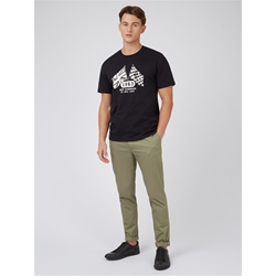 Camiseta Ben Sherman 0071382 290 Heritage Flag black - Imagen 2