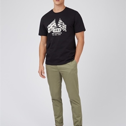 Camiseta Ben Sherman 0071382 290 Heritage Flag black - Imagen 2