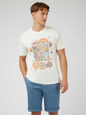 Camiseta Ben Sherman 0071387 015 1960'S Tee Ivory - Imagen 1