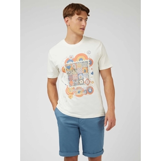 Camiseta Ben Sherman 0071387 015 1960'S Tee Ivory - Imagen 1