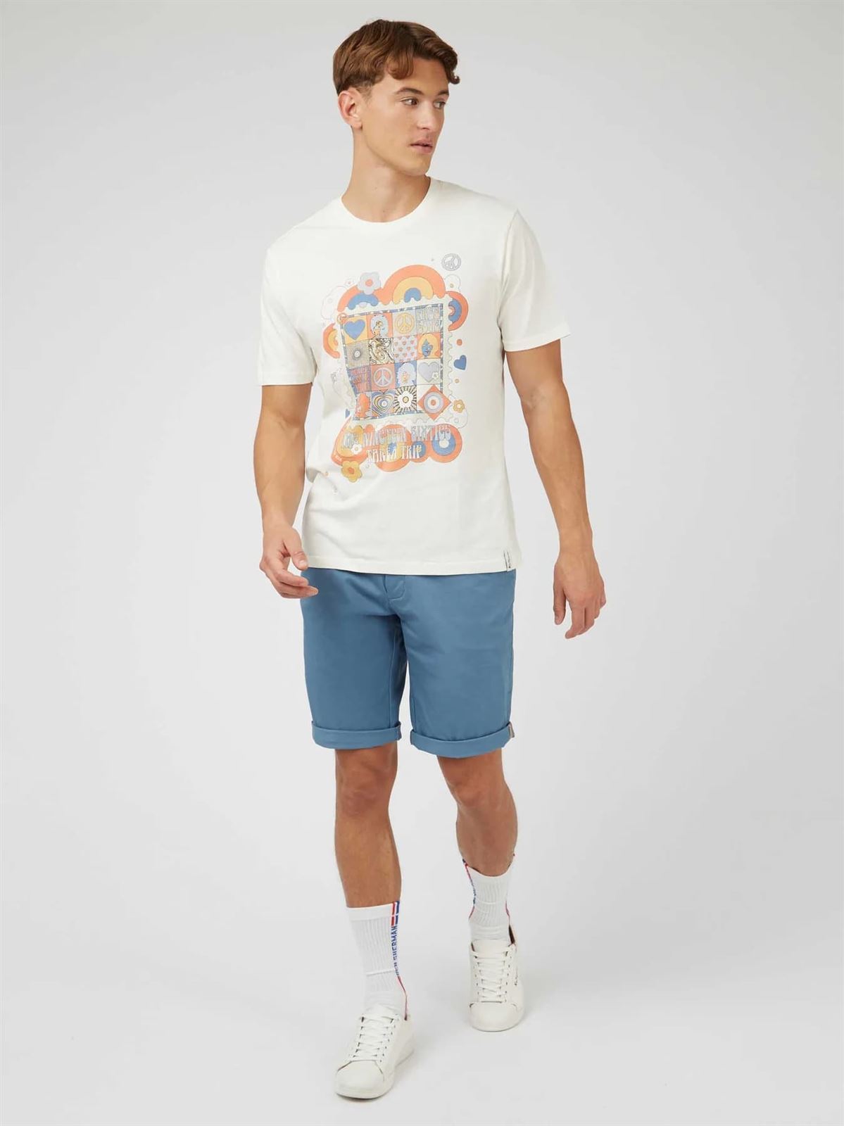 Camiseta Ben Sherman 0071387 015 1960'S Tee Ivory - Imagen 2