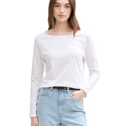 Camiseta Blanca Tom Tailor Raglan Slub 1046969 20000 - Imagen 1