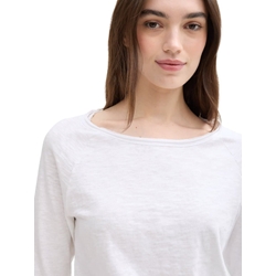 Camiseta Blanca Tom Tailor Raglan Slub 1046969 20000 - Imagen 2
