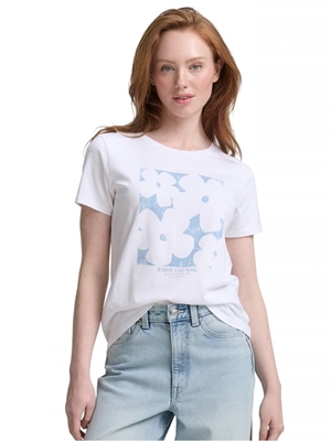 Camiseta Blanca Tom Tailor T-Shirt with print 1047858 20000 - Imagen 1