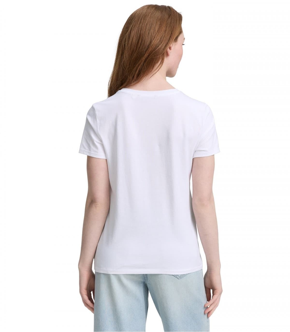 Camiseta Blanca Tom Tailor T-Shirt with print 1047858 20000 - Imagen 2