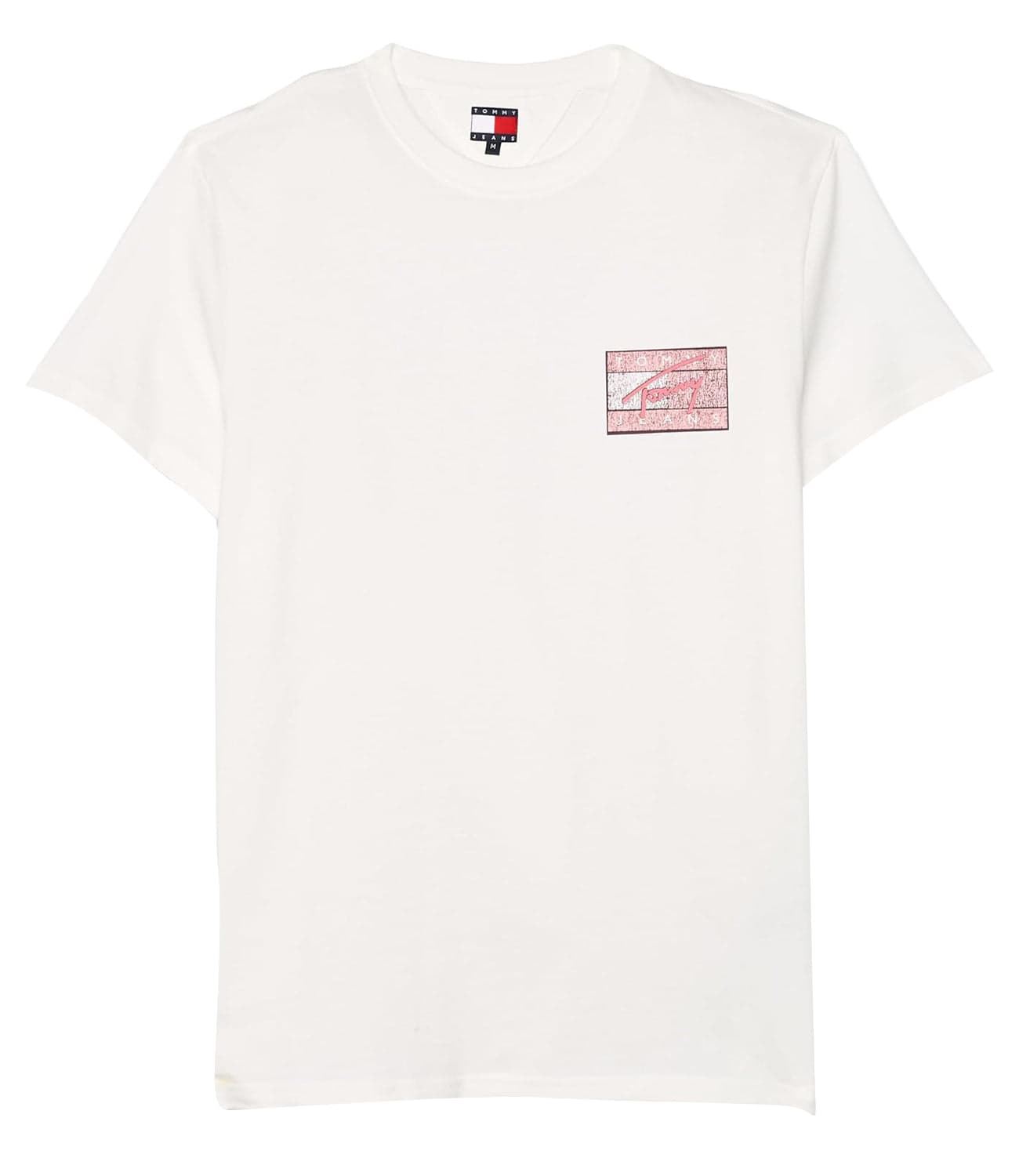 Camiseta Blanca Tommy Jeans Ecru Tjm Reg Rwb Flag Tee Ext DM0DM21108 YBL - Imagen 1
