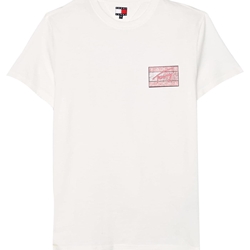 Camiseta Blanca Tommy Jeans Ecru Tjm Reg Rwb Flag Tee Ext DM0DM21108 YBL - Imagen 1