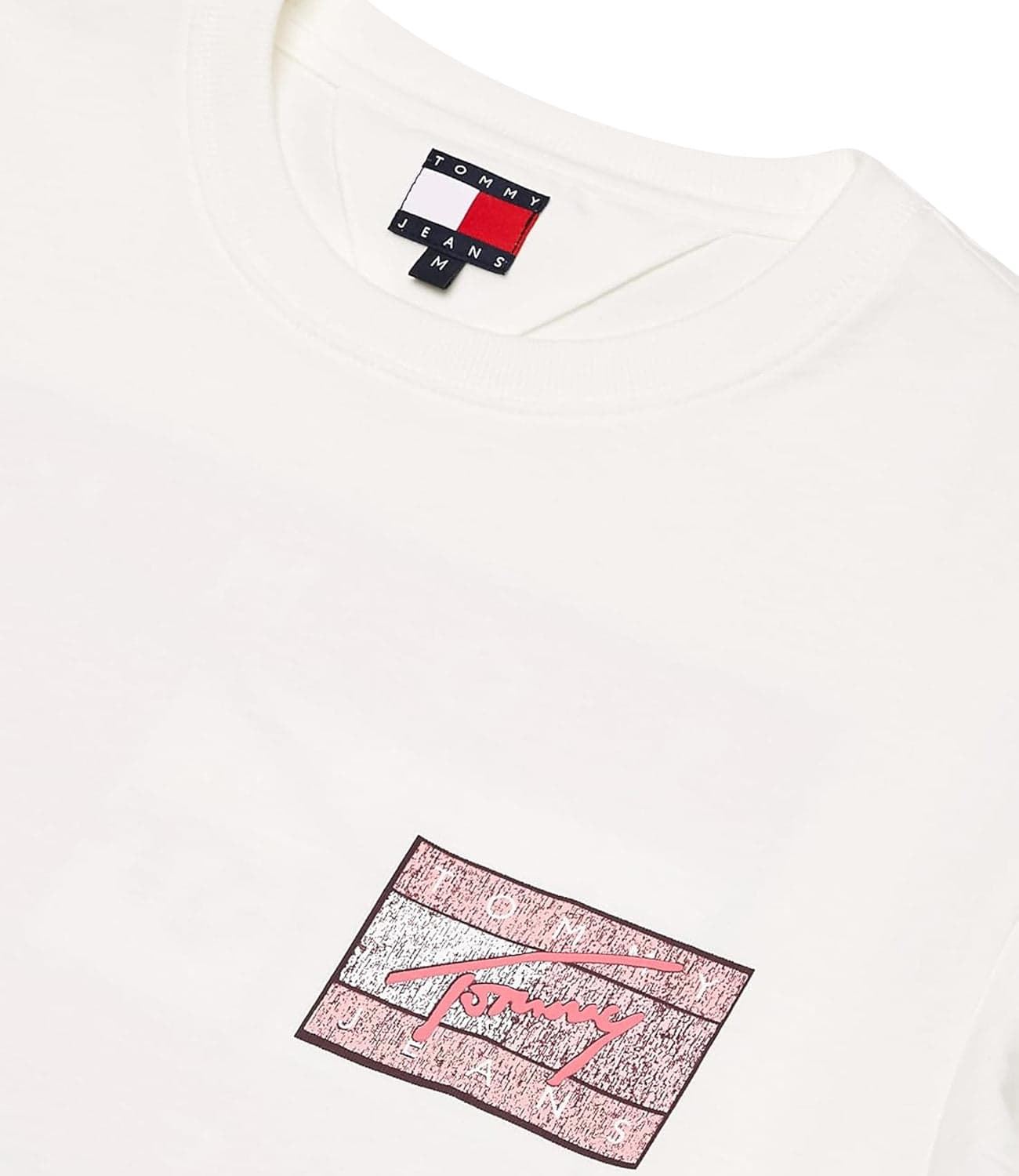 Camiseta Blanca Tommy Jeans Ecru Tjm Reg Rwb Flag Tee Ext DM0DM21108 YBL - Imagen 2