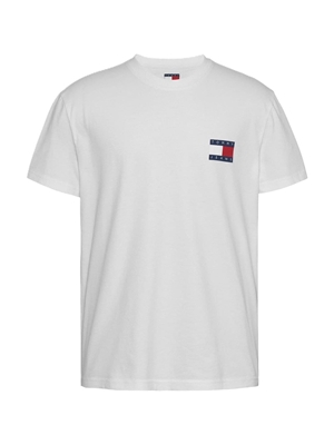 Camiseta Blanca Tommy Jeans Reg Heritage Flag - Imagen 1