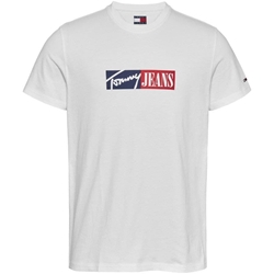 Camiseta Blanca Tommy Jeans Tjm Slim ENtry Graphic Tee Ext - Imagen 1