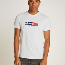 Camiseta Blanca Tommy Jeans Tjm Slim ENtry Graphic Tee Ext - Imagen 2