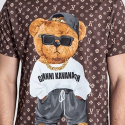 Camiseta Brown Logomania Bear Tee Gianni Kavanach GKM007146 - Imagen 2