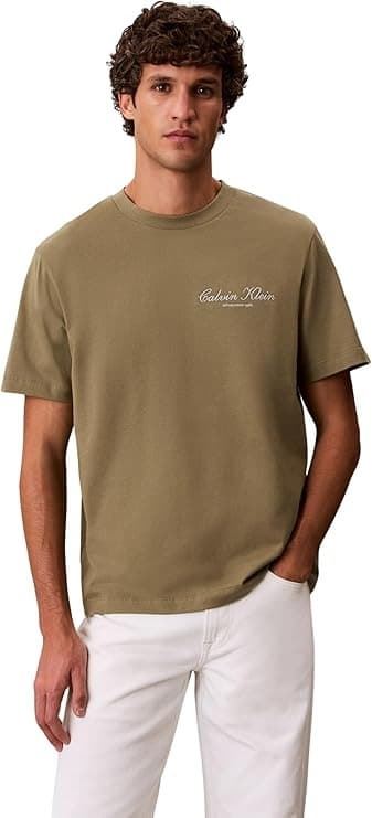 Camiseta Calvin Klein 20s March Deep Lichen Green LV04RF822G LDI - Imagen 1