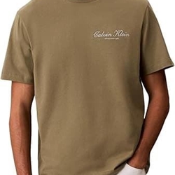 Camiseta Calvin Klein 20s March Deep Lichen Green LV04RF822G LDI - Imagen 1