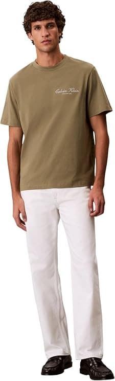Camiseta Calvin Klein 20s March Deep Lichen Green LV04RF822G LDI - Imagen 5