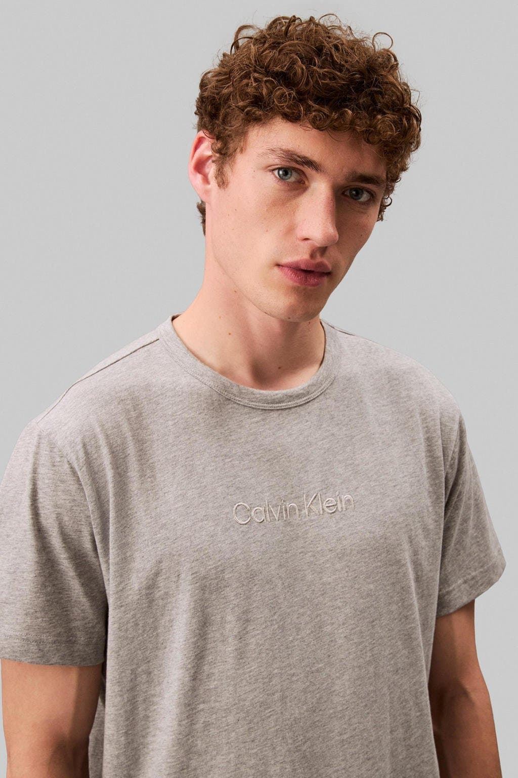Camiseta Calvin Klein Crew Neck Medium Grey - Imagen 3