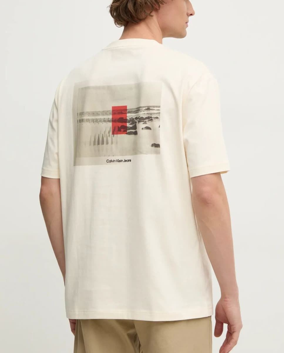 Camiseta Calvin Klein Jeans J30J327094 YAC antique white - Imagen 2