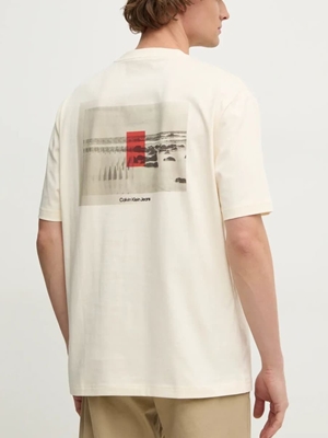 Camiseta Calvin Klein Jeans J30J327094 YAC antique white - Imagen 2