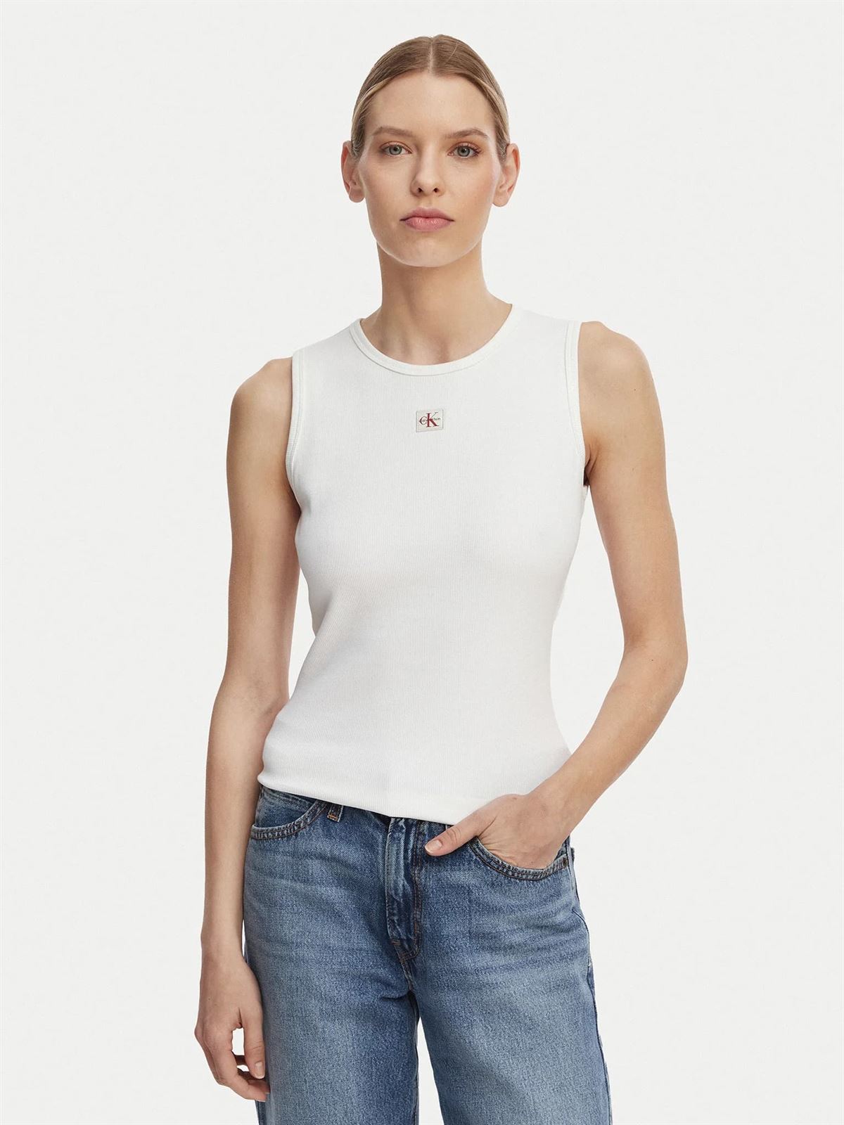 Camiseta CALVIN KLEIN JEANS LV047F246G YAF white - Imagen 1