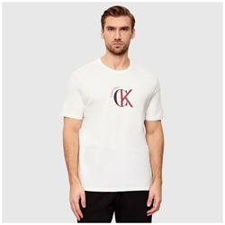 Camiseta Calvin Klein Jeans LV14RE829G YBH white greige - Imagen 1