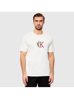 Camiseta Calvin Klein Jeans LV14RE829G YBH white greige - Imagen 1
