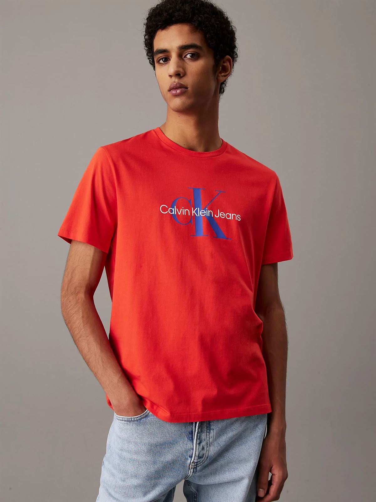 Camiseta Calvin Klein LV040EM286 TNC SS Hero Monogram Tee Red Alert - Imagen 1