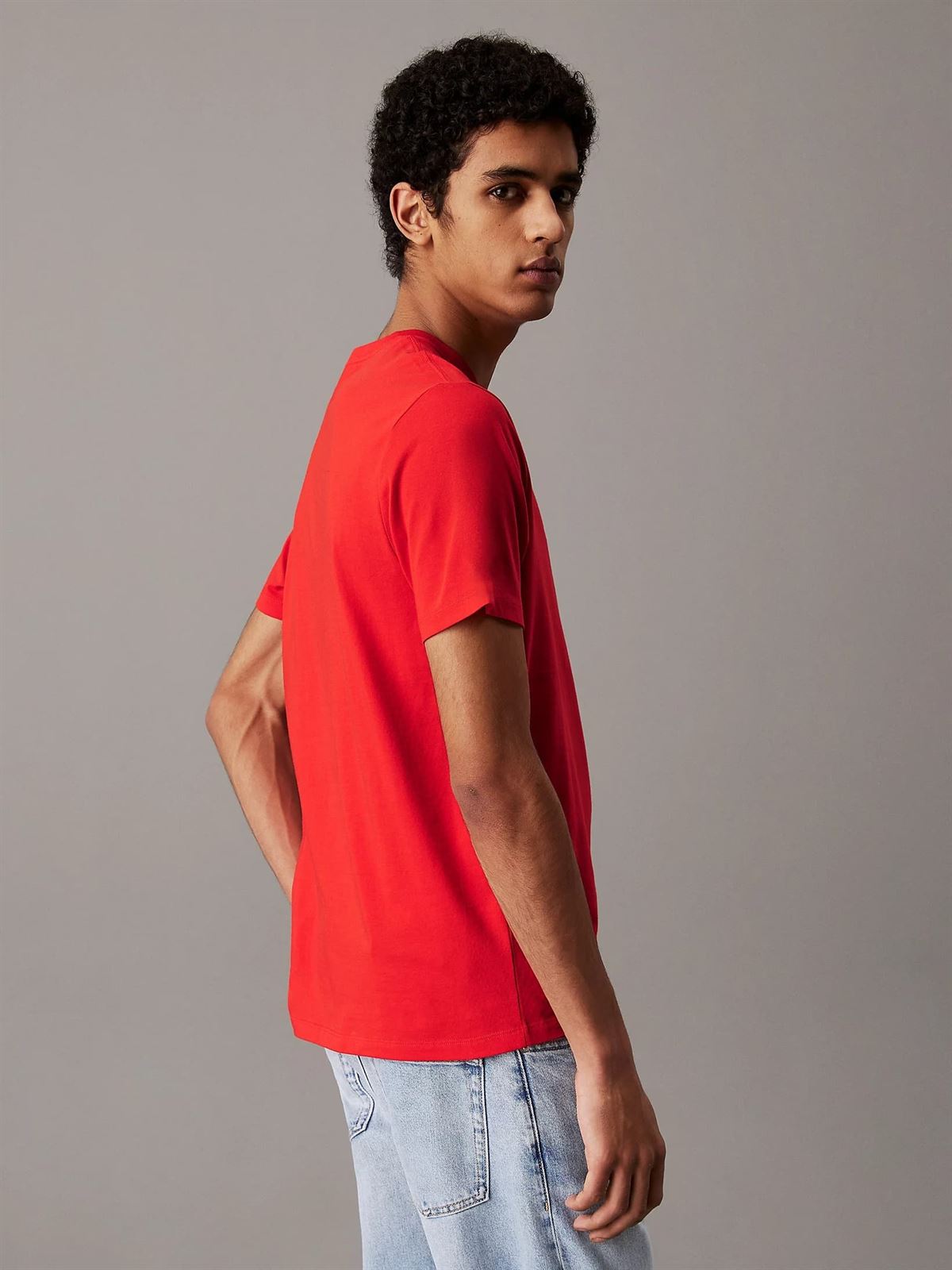 Camiseta Calvin Klein LV040EM286 TNC SS Hero Monogram Tee Red Alert - Imagen 2