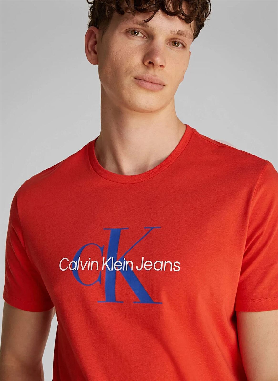 Camiseta Calvin Klein LV040EM286 TNC SS Hero Monogram Tee Red Alert - Imagen 1