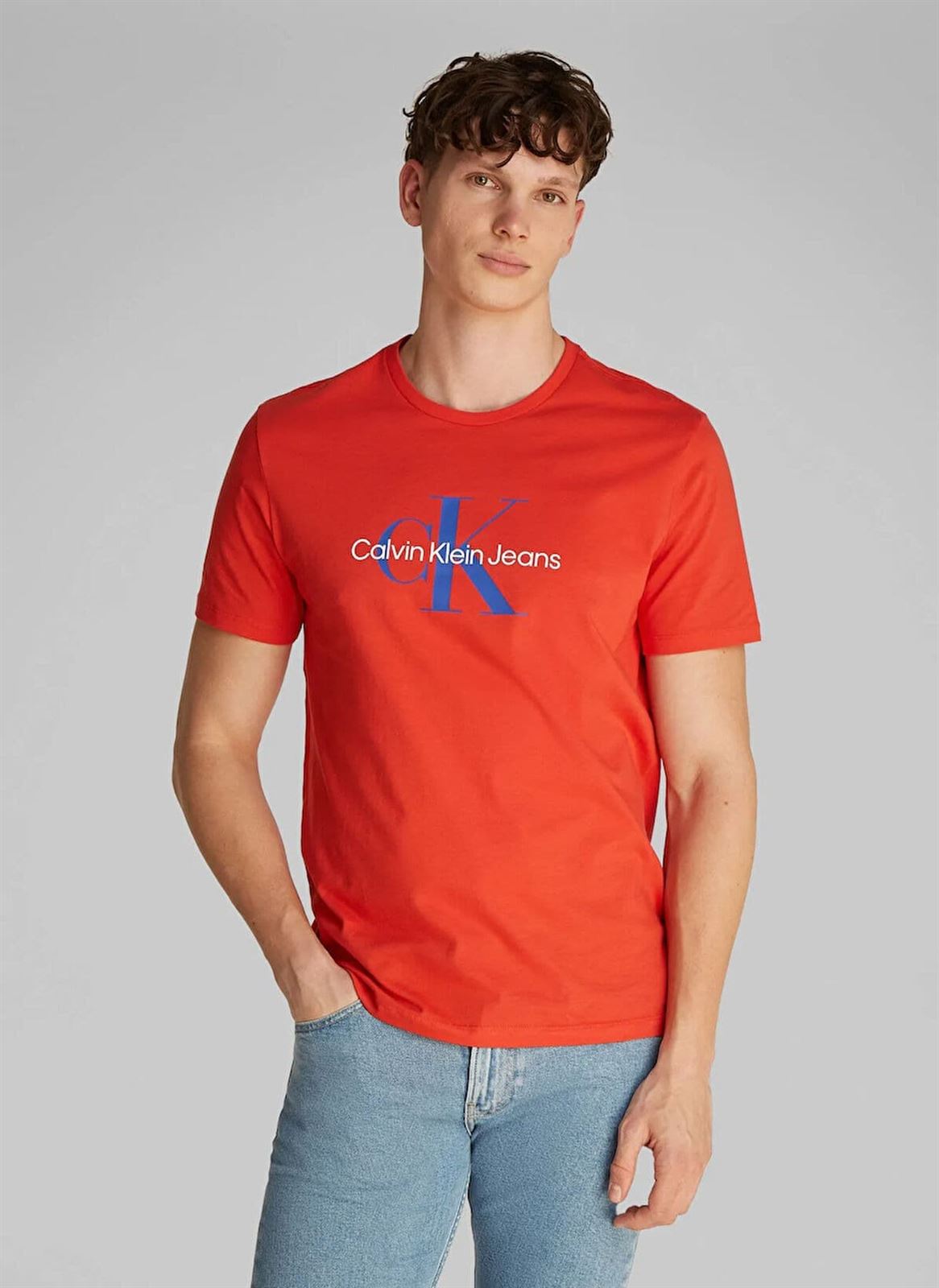 Camiseta Calvin Klein LV040EM286 TNC SS Hero Monogram Tee Red Alert - Imagen 2