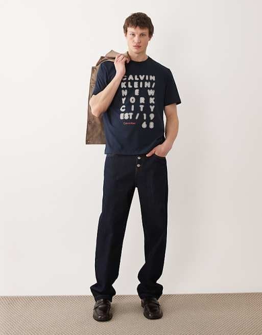 Camiseta Calvin Klein SS 20S Dark Sapphire LV04RF814G CEF - Imagen 2