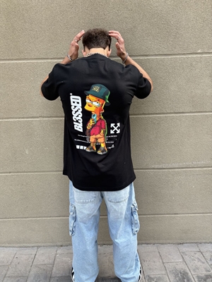 Camiseta CTA Bart Selfie Selfietee Negro Blessed - Imagen 2