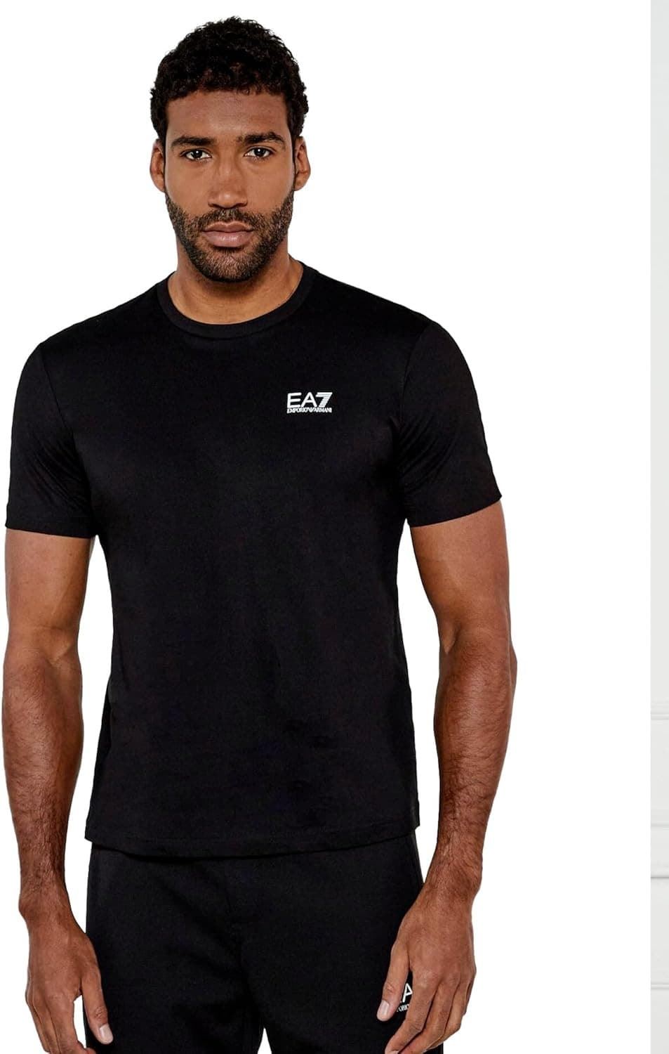 Camiseta EA7 Emporio Armani 7M000567 AF10375 MC001 Black white - Imagen 1