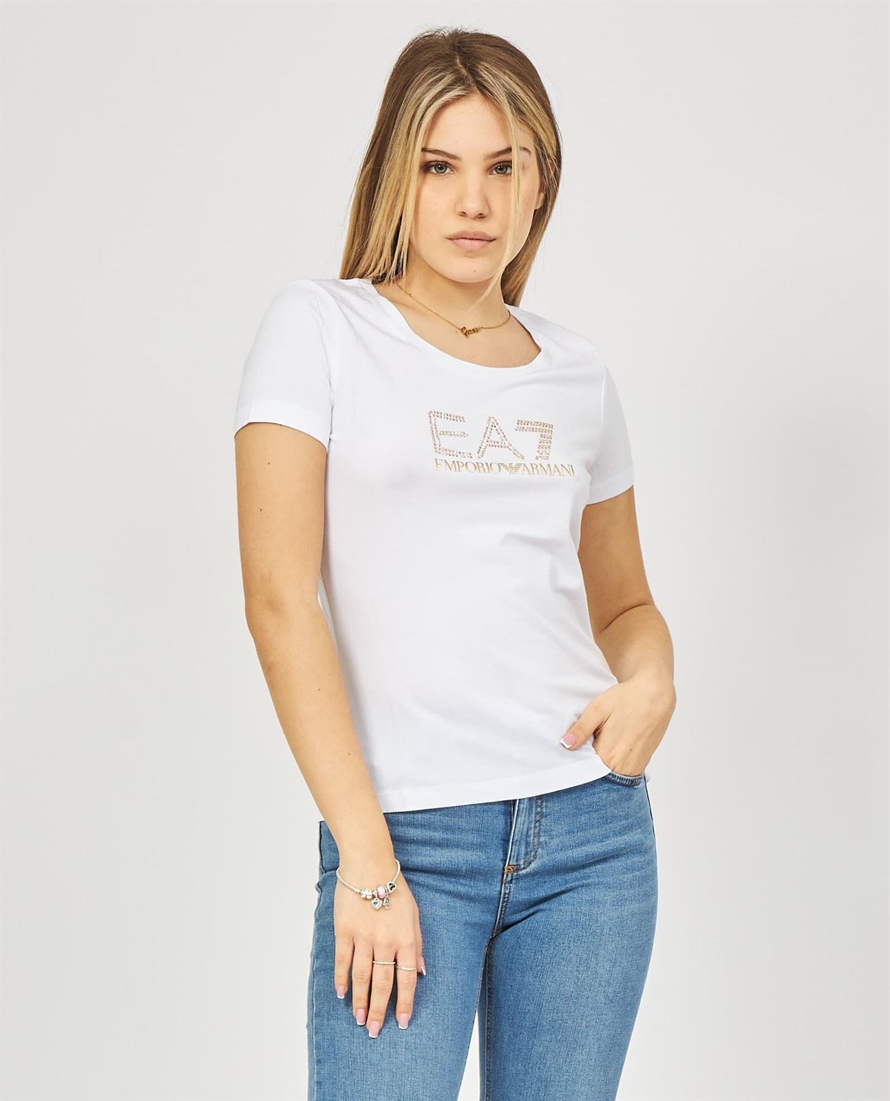 Camiseta EA7 Emporio Armani 8NTT67 TJDQZ 1100 white - Imagen 1